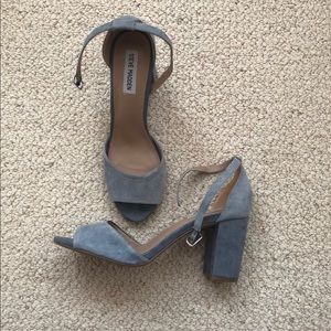 Blue Suede Steve Madden Block Heels